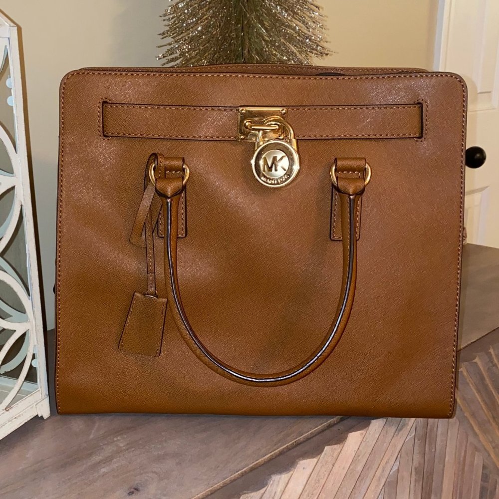 Michael Kors Hamilton Large Leather Satchel